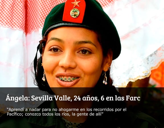 Ángela: Sevilla Valle, 24 años, 6 en las Farc